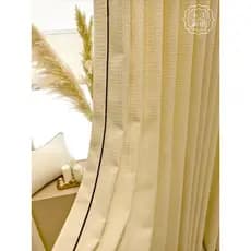 Katin estilo japonês sombra estilo Log sala de estar estudo cor primária linho bege cortina Bay janela do chão aos ce
