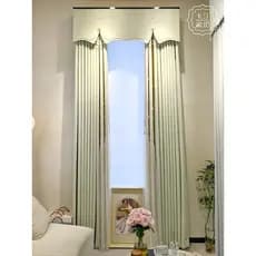 Katin Verde Grosso Cortina Blackout Saia de Renda Quarto Moderno Luz Estilo Luxo Gaze de Renda