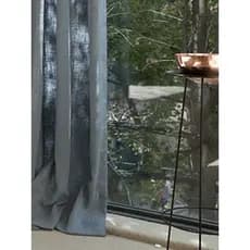 Exportado francês Natural cortinas de linho puro estilo japonês estilo solitário cinza claro azul estudo nova vila chine
