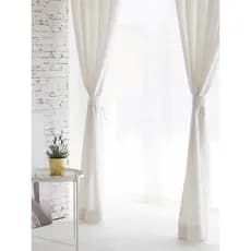 Exportação de comércio exterior estilo americano sala de estar divisória fio branco puro linho porta cortina estilo japo