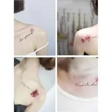 Adesivos de tatuagem à prova d'água, feminino, duradouro, simulação coreana, flores frescas, braço realista, tornozelos,