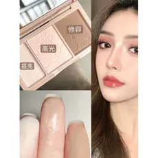 Li Jiaqi recomenda paleta de contorno com destaque de três cores, brilho fino, brilho facial, sombra fosca, sombra de na