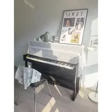 Capa de piano simples e moderna, capa de piano à prova de poeira, renda de alta qualidade, estilo europeu, toalha, piano