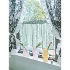 Abacate verde floresta cortina curta meia cortina quarto Blackout cozinha banheiro janela bloco cortina estilo fresco