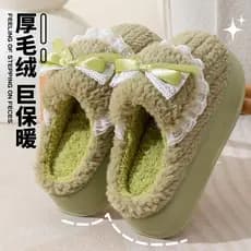 2025 novo estilo inverno chinelos de algodão de pelúcia senhoras interior mobiliário doméstico sola grossa antiderrapant