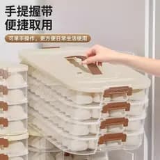 Caixa de bolinho doméstico de qualidade alimentar cozinha geladeira caixa de armazenamento arrumado artefato Wonton caix