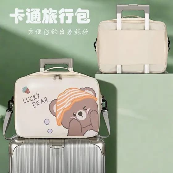 Bolsa de viagem feminina, bolsa de bagagem de curta distância, extensível, portátil, de grande capacidade, leve, à prova