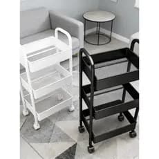 Rack de carrinho engrossado cozinha chão quarto Multi-camada lanches móvel banheiro rack de armazenamento de banheiro