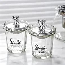 Moda cinza Anti-queda ferramenta útil engrossado cinzeiro funil estilo simples conveniente à prova de vento ornamentos d