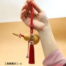 Cordão de cabaça Wenwan mão torção pequena cabaça borla pingente corda acessórios DIY carro pendurado ornamentos cabaça