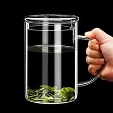 Xícara de chá masculina, copo de vidro com alto teor de borosilicato, grande capacidade, 1.000ml, tamanho grande, xícara