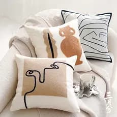 Marrom Retro creme luz luxo sala de estar sofá fronha francês bege Medieval travesseiro Premium almofada cabeceira