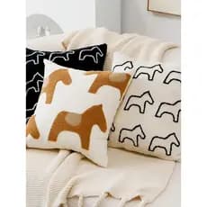 Simples ins estilo High-End bonito crianças fronha pônei sala de estar luz luxo b & b sofá almofada de cabeceira travess
