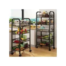 Rack de cozinha de chão, multicamadas, forno de micro-ondas, rack doméstico, carrinho multifuncional, rack de armazename