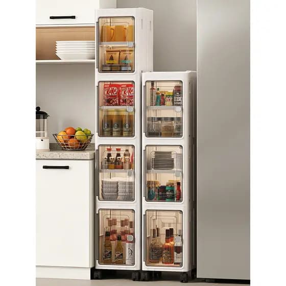 Gap prateleira de cozinha Ultra-estreito pequeno armário de pé integrado parede lateral lacuna Rack de armazenamento dom