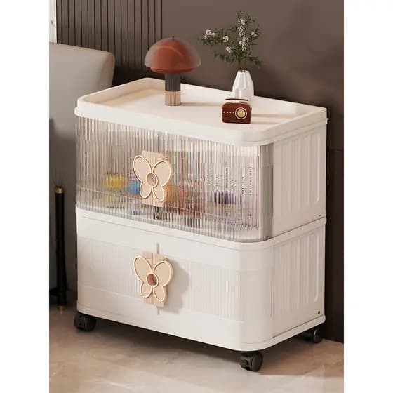 Mesa de cabeceira sem instalação, quarto doméstico, armazenamento dobrável, pequena prateleira de armazenamento, armário