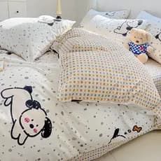 Ins linha verão conjunto de quatro peças cama único dormitório estudante 100 algodão puro 1.2m conjunto de três peças 4