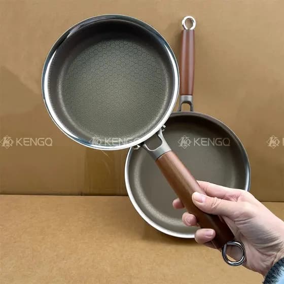 [Exportado para a Alemanha] Mini frigideira pequena Frigideira de aço inoxidável 316L Comida complementar Panela antiade