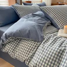 Muji estilo cama de algodão puro conjunto de quatro peças 100 algodão lavado dormitório único lençol colcha capa de cama