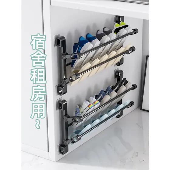Rack de sapato dobrável porta do agregado familiar interior armazenamento de parede simples toalete novo estilo 2026 rac