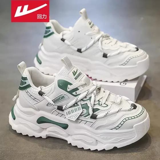 Puxar para trás sapatos masculinos 2026 primavera novo estilo juventude aumentou correndo Casual malha branco esportes d