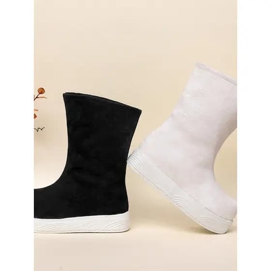 Botas femininas de desempenho de sola grossa traje antigo botas oficiais estilo antigo botas Hanfu primavera botas de sa