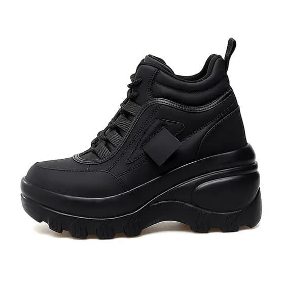 Botas de neve de sola grossa femininas forro de lã de inverno sapatos de algodão quente ao ar livre botas curtas forro d