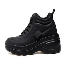 Botas de neve de sola grossa femininas forro de lã de inverno sapatos de algodão quente ao ar livre botas curtas forro d