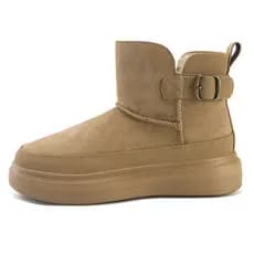 Botas de neve ao ar livre botas curtas femininas de pelúcia grossa sapatos de algodão feminino nordeste neve botas curta