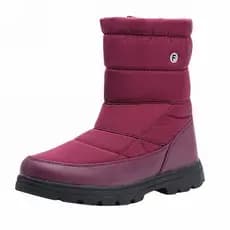 Botas de neve para idosos de meia-idade, antiderrapantes, sapatos de algodão para pai, lã, à prova d'água, sapatos de al
