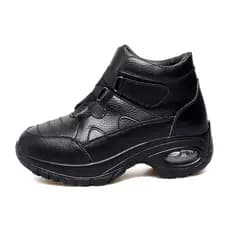 Idosos antiderrapante sapatos de alta qualidade feminino almofada de ar absorção de choque sapatos de viagem couro à pro