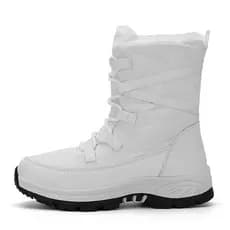 W Botas de neve de inverno femininas mãe tubo médio à prova d'água novo estilo antiderrapante forro de lã quente engross