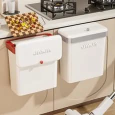 Lixeira de parede para cozinha, lata de lixo de plástico para banheiro, capa de cinto sem curvatura, resíduos de cozinha