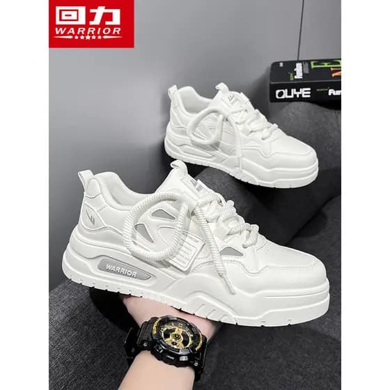Puxar para trás sapatos masculinos 2026 novo estilo tênis na moda All-Match sapatos brancos masculinos casuais esportes