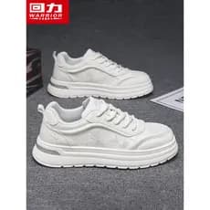 Puxar para trás sapatos masculinos sapatos brancos 2026 novo estilo primavera de sola grossa leve sapatos casuais altos