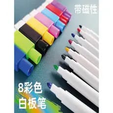 Caneta magnética para quadro branco, caneta colorida não tóxica para desenho magnético, caneta para professor, vermelho,