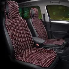 Almofada de assento de carro com contas de madeira, almofada fresca respirável de verão, ventilação de assento único, al