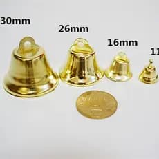 Relógio aberto sino dourado acessórios de natal sino liga DIY artesanal vento carrilhão Material acessórios estudantes c