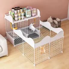 Exportação gaiola de coelho doméstico interior dedicado ventilação Pet cerca de grandes dimensões limpa automaticamente
