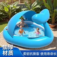 Novo produto pronto estoque pvc inflável tubarão fonte crianças Sprinkler piscina grande casa ao ar livre