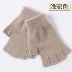 Cashmere meio dedo luvas femininas outono inverno linha de lã Split-dedo sem dedos luvas masculinas estudante malha quen