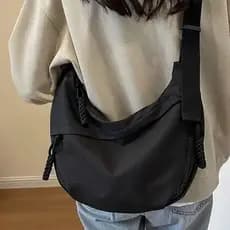 Bolsa de lona de grande capacidade feminina 2024 novo estilo Casual All-Match Commuter bolsa de ombro leve esportes Cros
