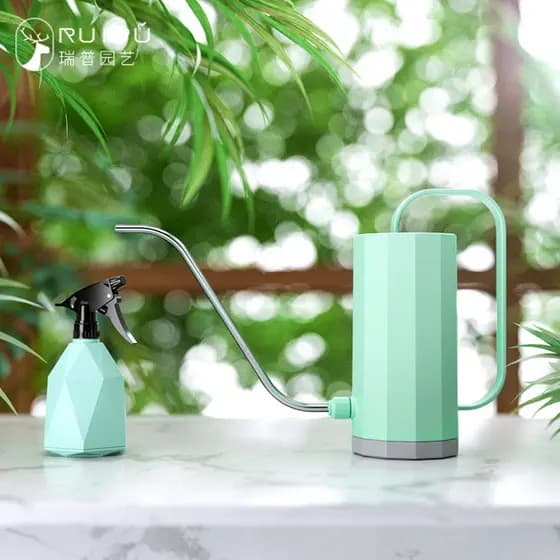 Regador de rega Regador de plástico doméstico Regador de chuveiro de boca longa Regador de jardinagem Regador de vegetai