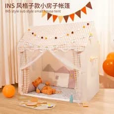 Pequena barraca pequena crianças interior menina princesa casa casa casa pequeno castelo jogo ao ar livre cama do bebê s