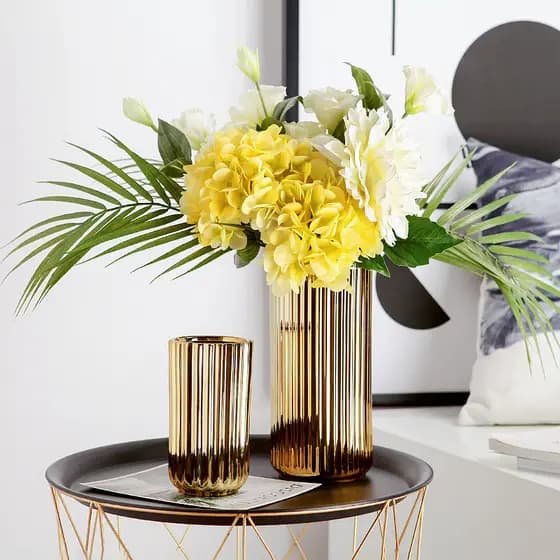 Estilo nórdico luz luxo galvanoplastia prata Morandi vaso influenciador High-End arranjo de flores criativo sala de esta