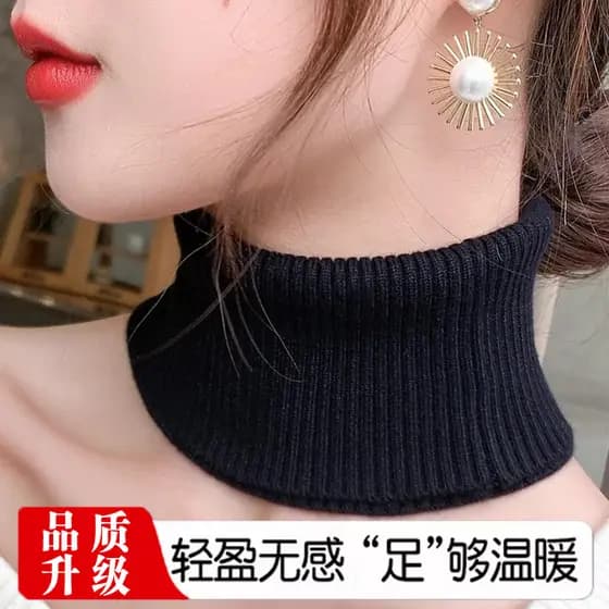 High-End cachecol de caxemira pulôver cachecol masculino feminino outono inverno quente malha gola falsa lã Neckband pro