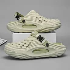 Sapatos de jardim transfronteiriços sapatos masculinos buraco verão exterior Wear Baotou chinelos pisando na merda senti