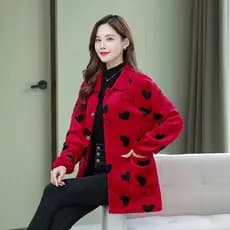 Sichuan roupas provinciais inverno flanela macacão de manga comprida forro de lã engrossado mãe roupas moda jaqueta aven