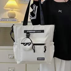 Bolsa masculina de grande capacidade, bolsa mensageiro de um ombro, estudantes do ensino médio, estudantes do ensino méd