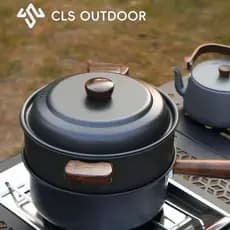 CLS panelas ao ar livre acampamento 3L conjunto completo de panelas de acampamento auto-condução viagem portátil conjunt